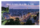 What to Pack for a Trip to Paris